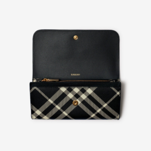 Vi Burberry Check Continental Wallet 'Black' 80952691