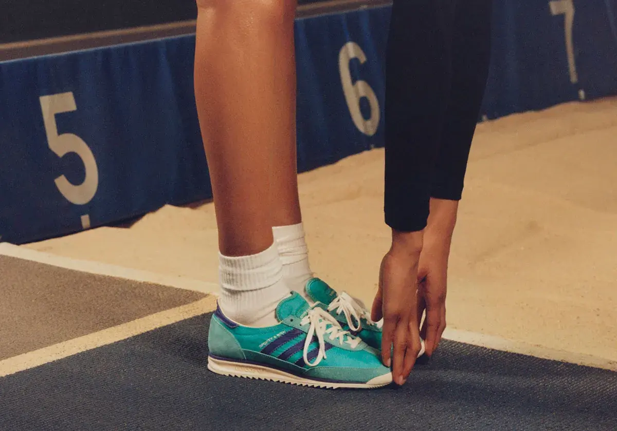 Alternative view of Giày Adidas Sporty & Rich x SL72 OG 'Mint Rush' JS0261