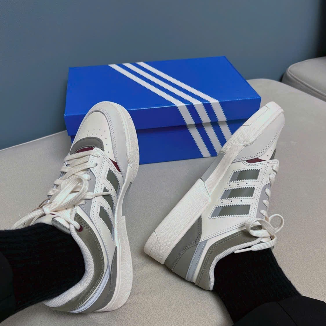 Alternative view of Giày Adidas Drop Step 'White Dark Green' GW9734