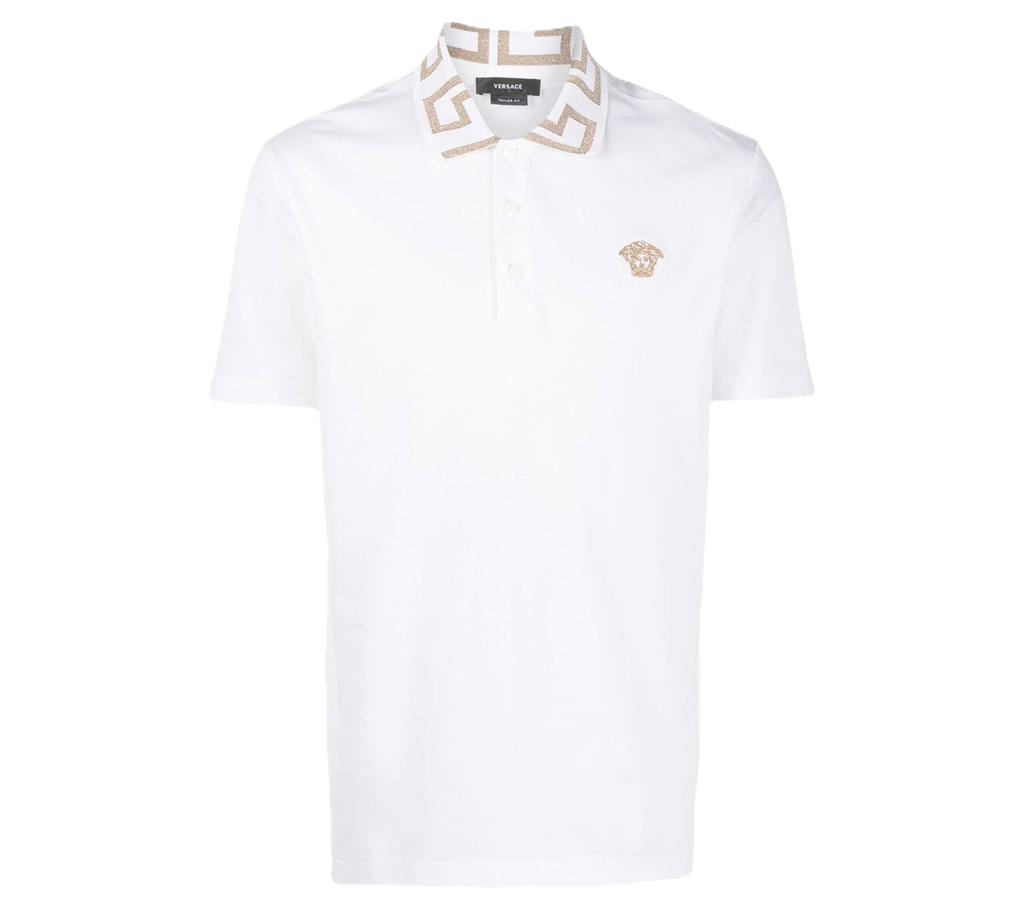 Ao Versace Greca Polo Shirt 'White' A874021-A06199-1W000