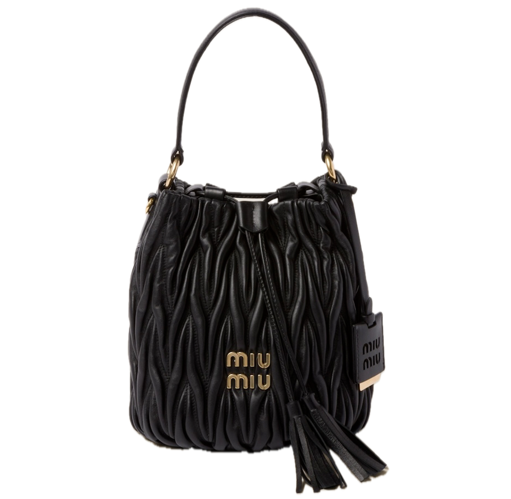 Tui Miu Miu Matelasse Bucket Bag 'Black' 5BE084-N88-F0002-V-OOO
