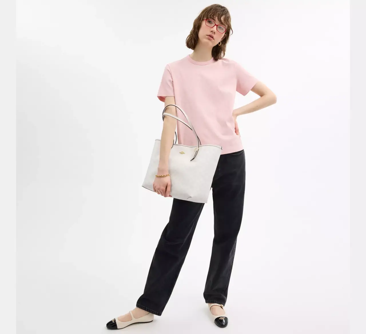 Alternative view of Túi Coach City Tote Bag 'Chalk' CV976-IMXU5