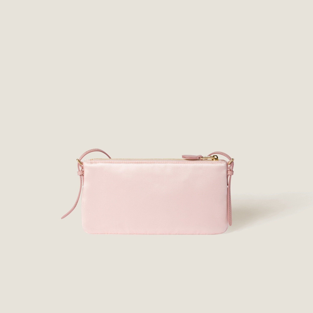 Tui Miu Miu Satin Mini Pouch 'Orchid Pink' 5NI007-049-F0615