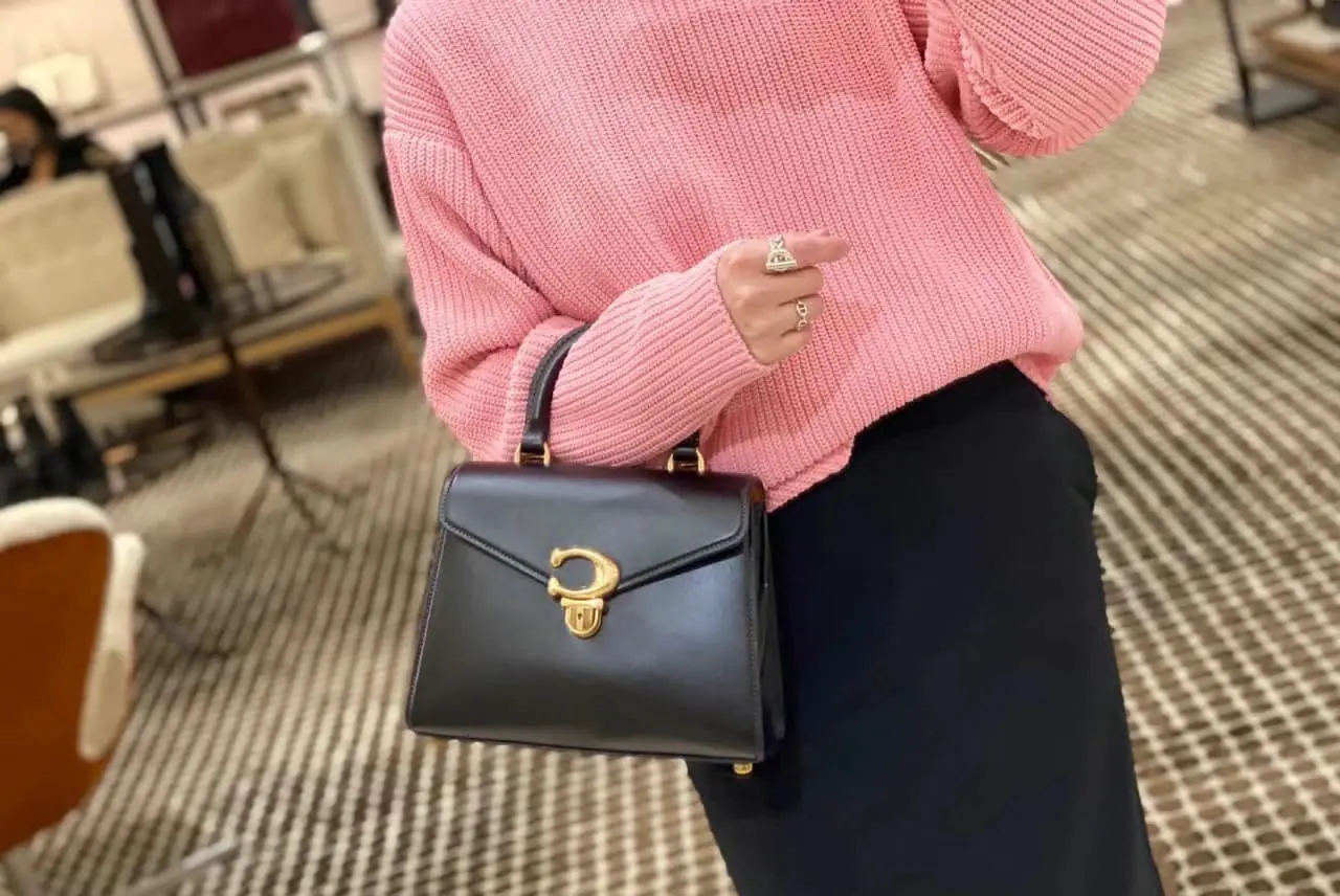 Alternative view of Túi Coach Top Handle Cow Leather Handbag 'Black' CH723-B4BK