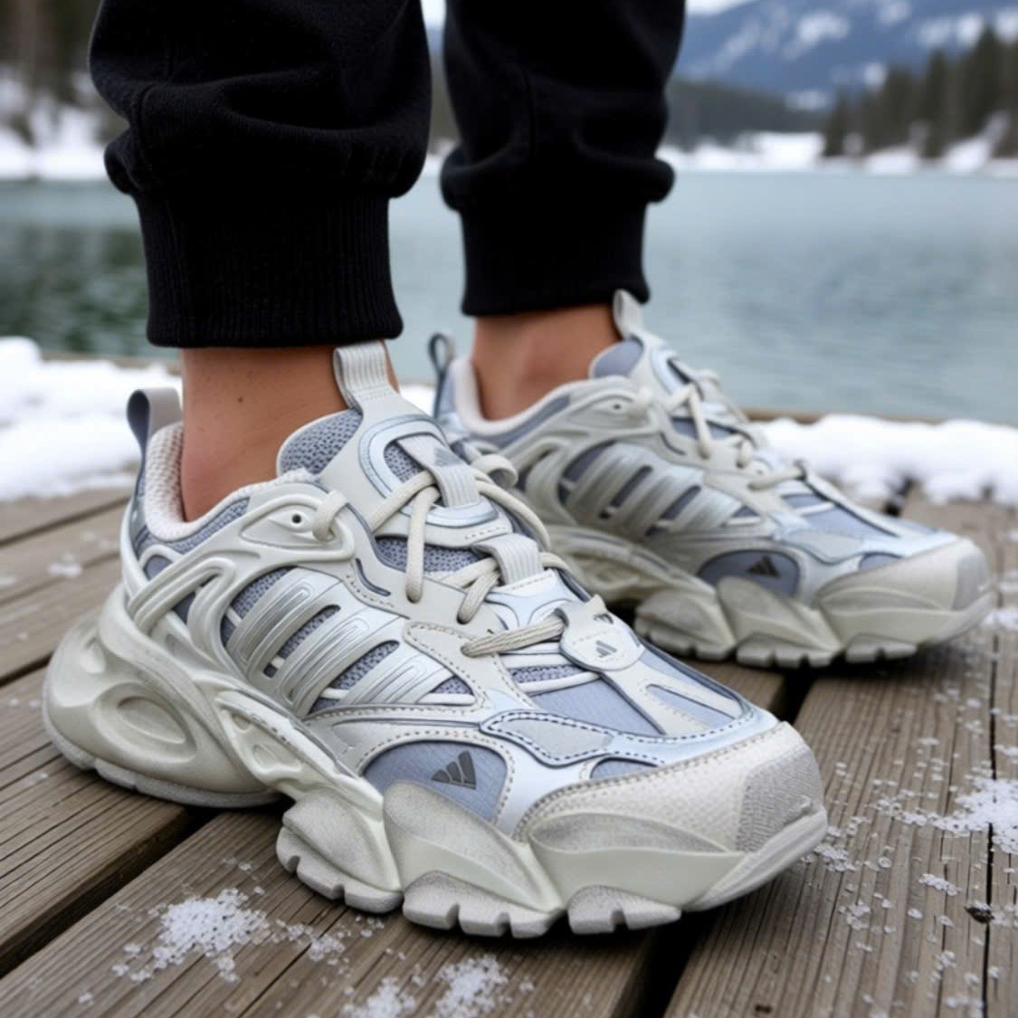 Alternative view of Giày Adidas Vento XLG Deluxe 'Sail Grey' JS1588