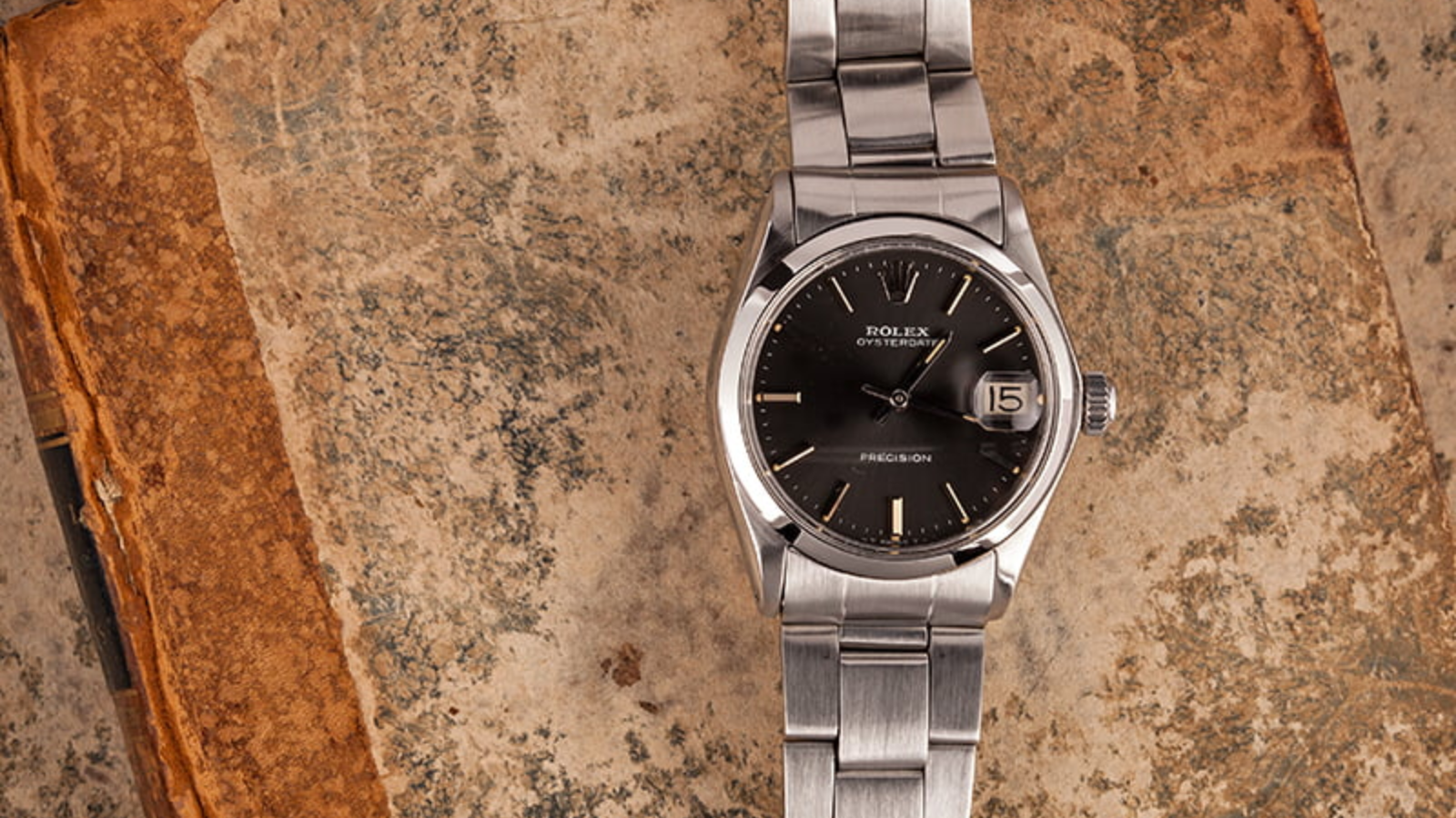 Hinh anh 2: Dong ho Rolex OysterDate 6466 co dien, vo thep khong gi.