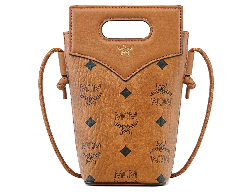 Tui MCM Diamond Crossbody Pouch In Visetos 'Cognac' MYZFSAK01CO001