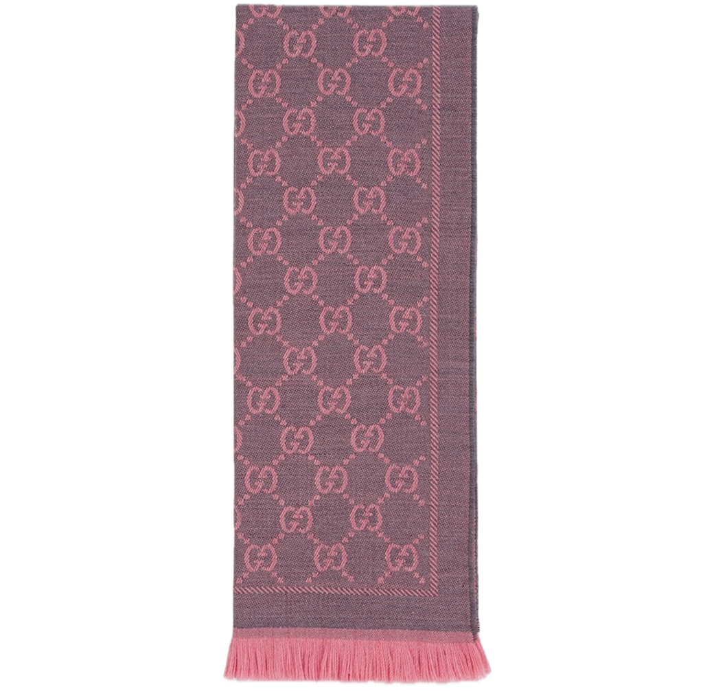 Khan Gucci GG Wool Scarf 'Graphite' 133483-3G200-1272