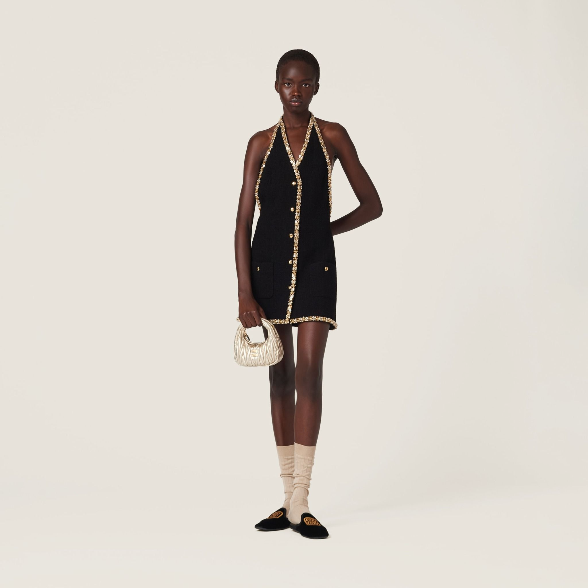 Tui Miu Miu Wander Matelasse 'Pyrite' 5BP078-N88-F0846-V-OOO