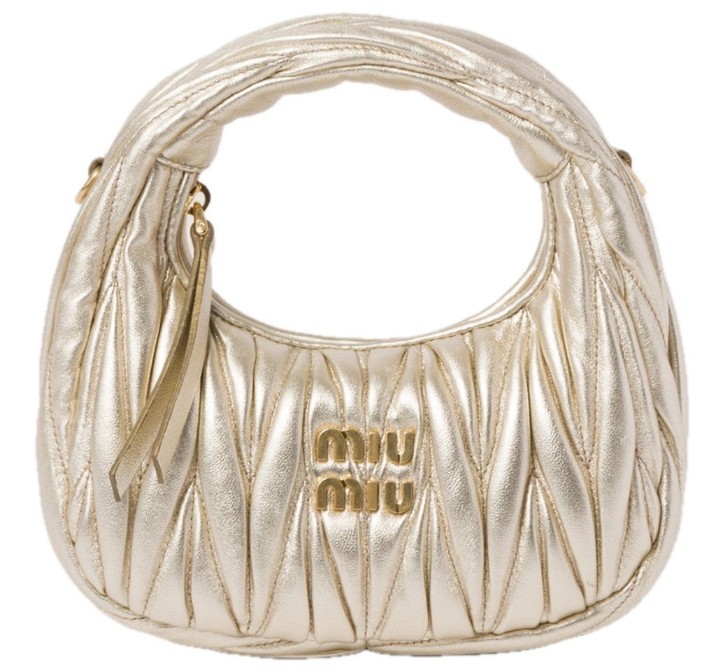 Tui Miu Miu Wander Matelasse 'Pyrite' 5BP078-N88-F0846-V-OOO