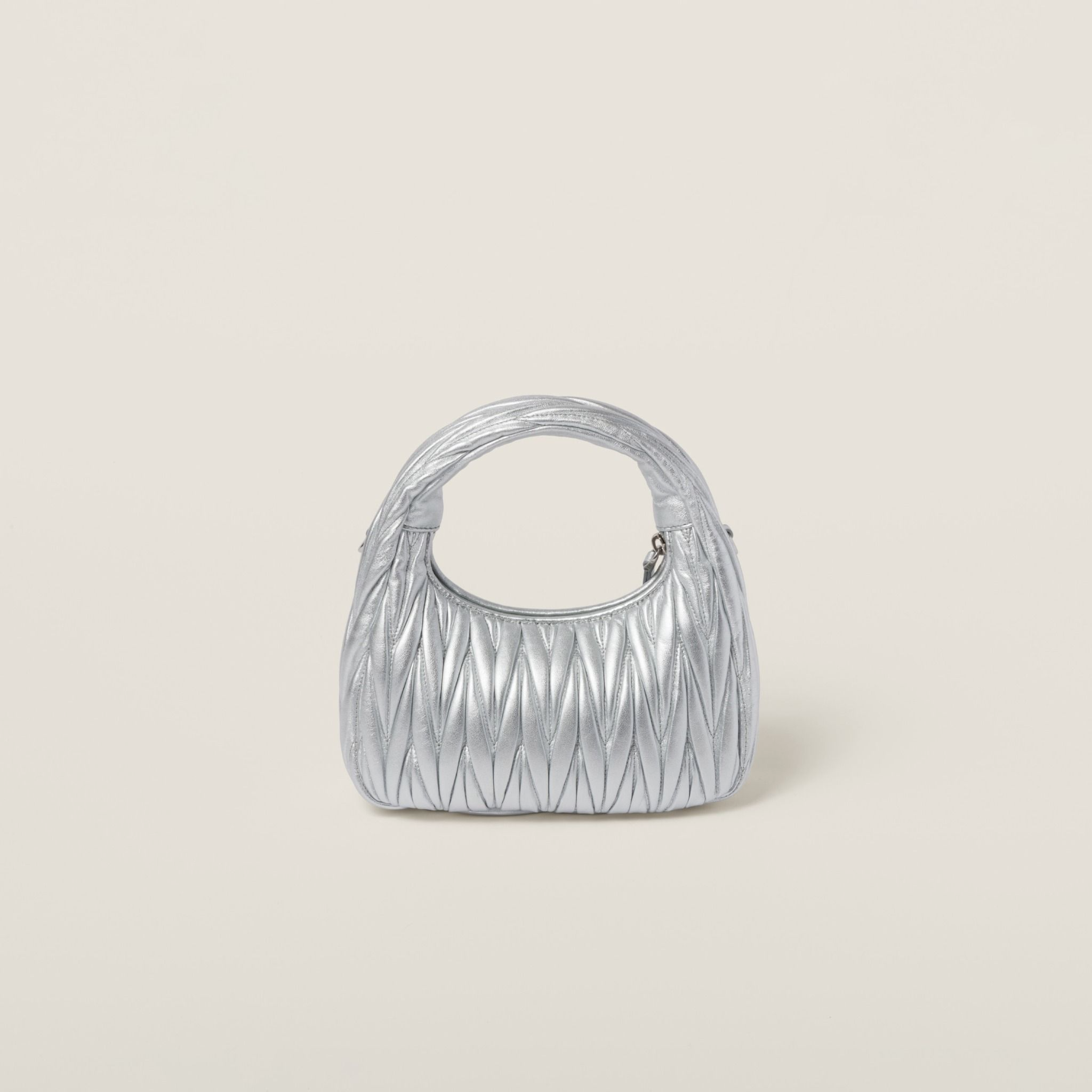 Tui Miu Miu Wander Matelasse Bag 'Silver' 5BC125-N88-F0118-V-OOY
