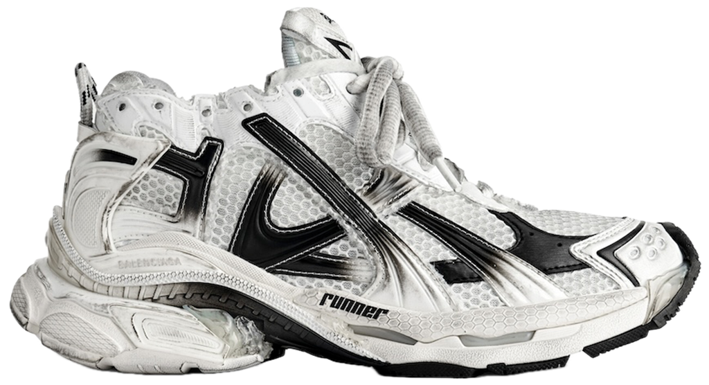 Giay Balenciaga Runner Gradient Trainers 'White Black' 772774WRUNG9010