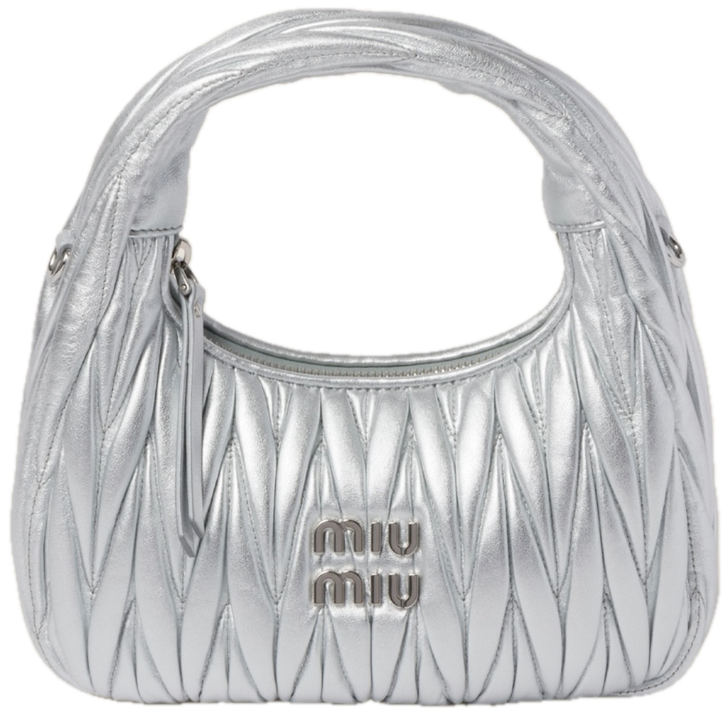 Tui Miu Miu Wander Matelasse Bag 'Silver' 5BC125-N88-F0118-V-OOY