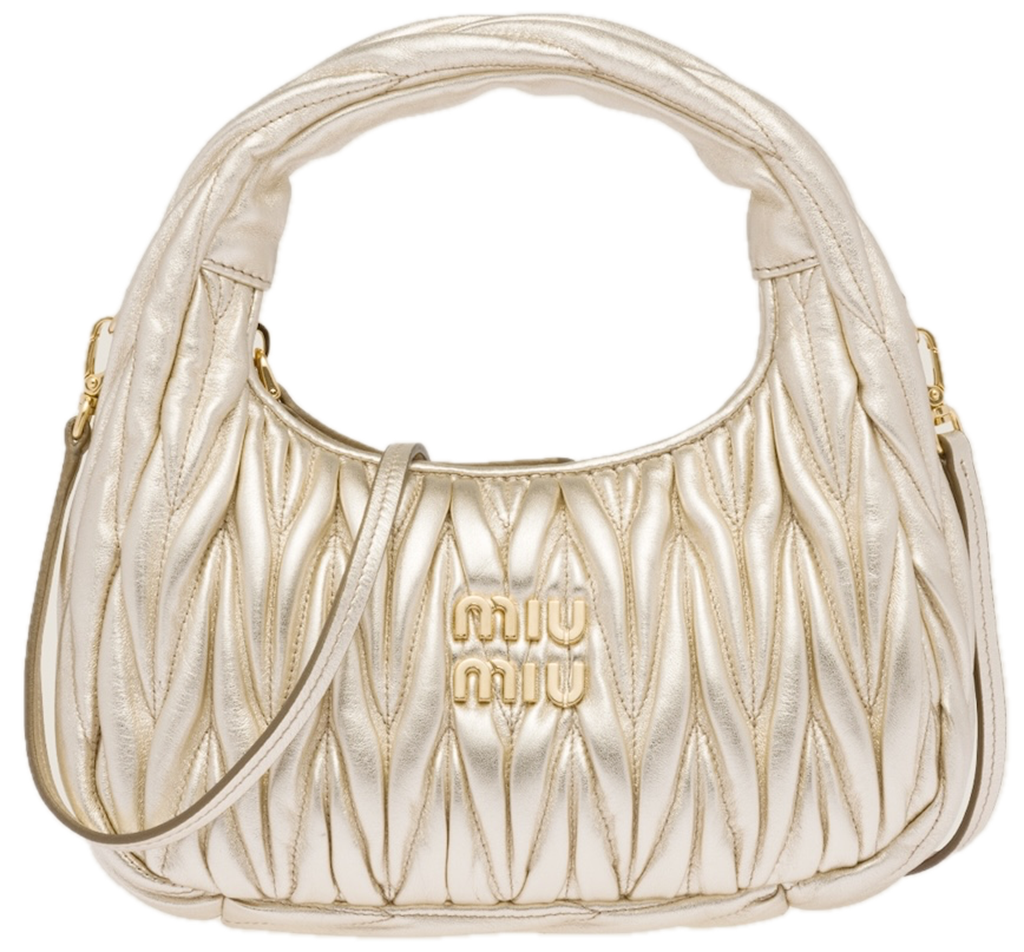 Tui Miu Miu Wander Matelasse Bag 'Pyrite' 5BC125-N88-F0846-V-OOY