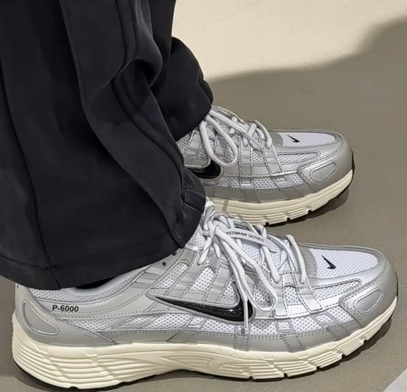 Alternative view of Giày Nike P-6000 'White Metallic Silver' CD6404-105