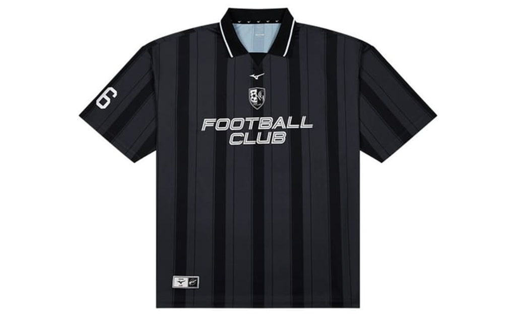 Ao Mizuno Essential Striped Short Sleeved 'Black' K2CA46Y1