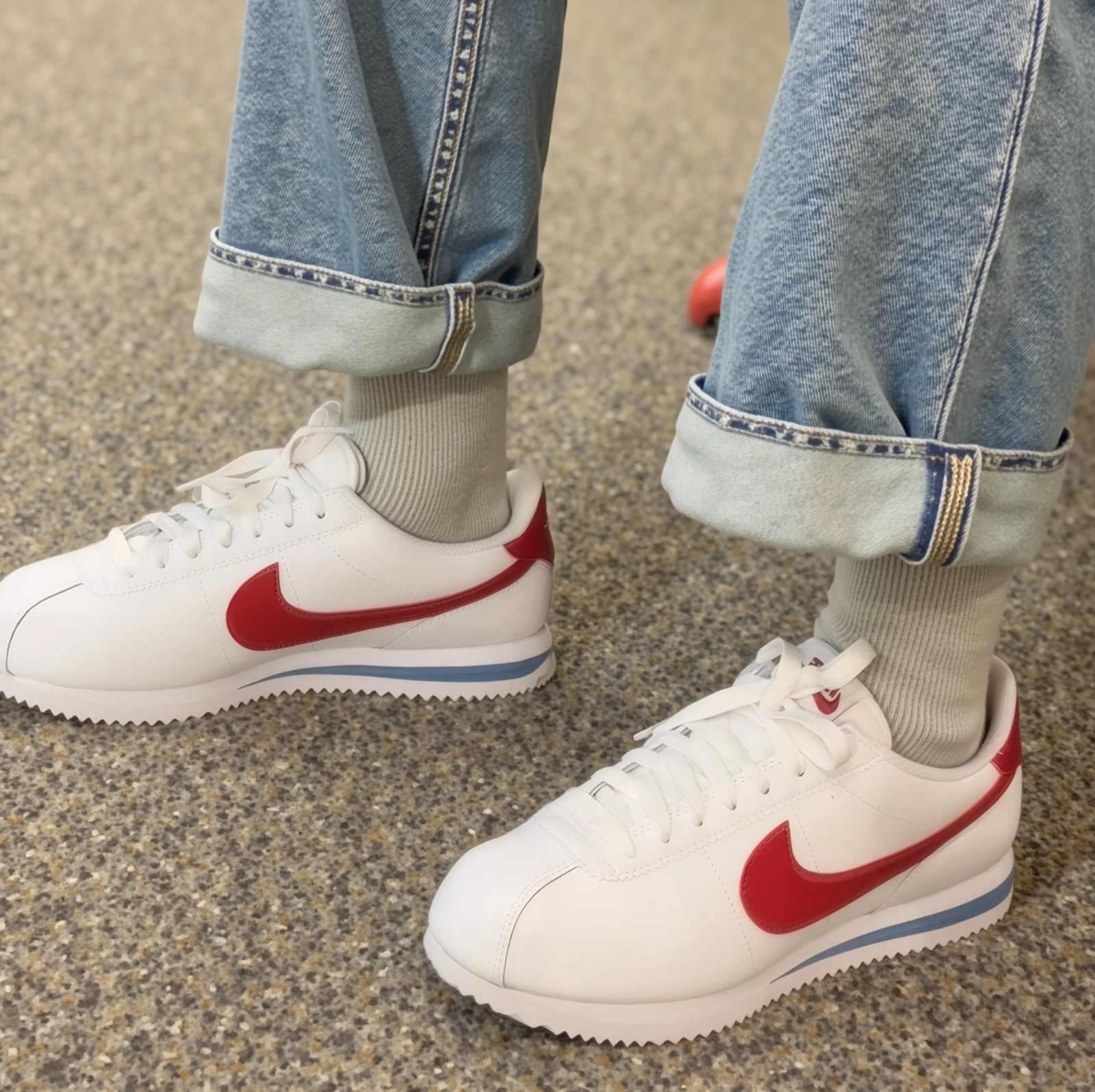 Alternative view of Giày Nike Cortez Leather ‘White Red Blue’ DN1791-108