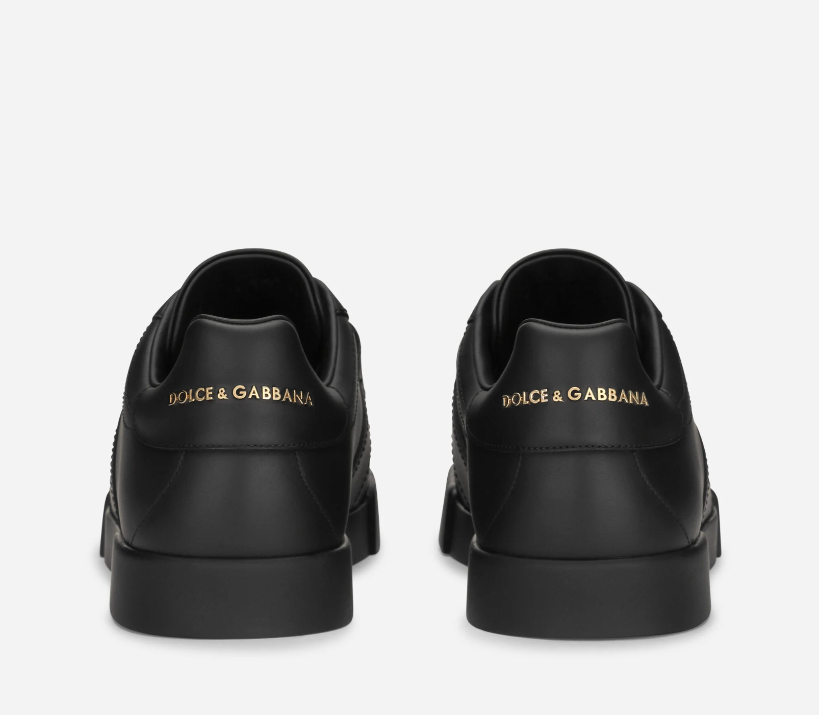 Giay Dolce & Gabbana Calfskin Portofino Branded Tag 'Black' CS1761AB94080999