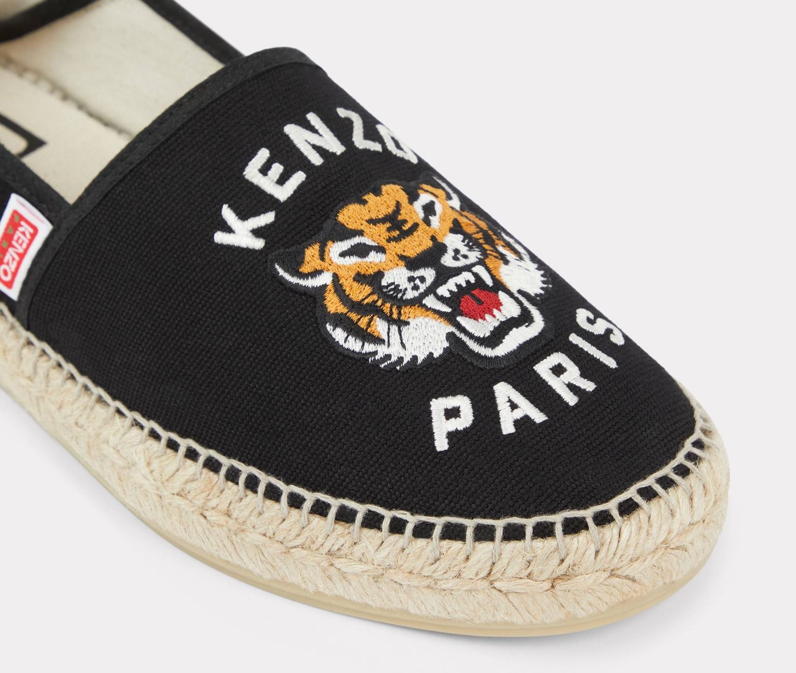 Giay Kenzo Lucky Tiger Canvas Espadrilles 'Black' FE55ES020F81-99
