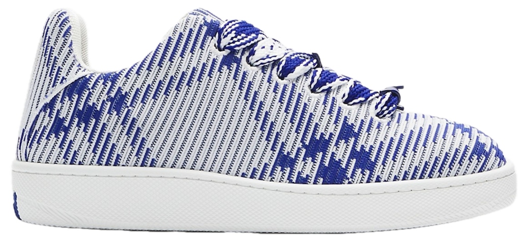 Giay Burberry Checked Knit Box Sneaker 'Blue' 80815841