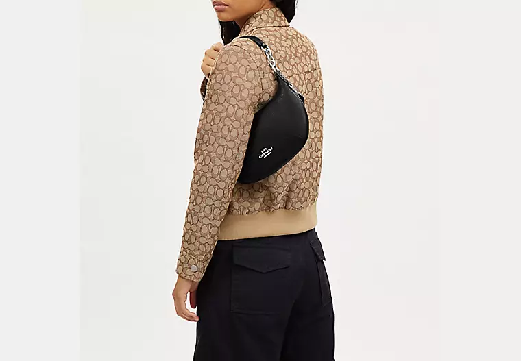 Tui Coach Payton Hobo Bag 'Silver Black' CE619-SVDTV