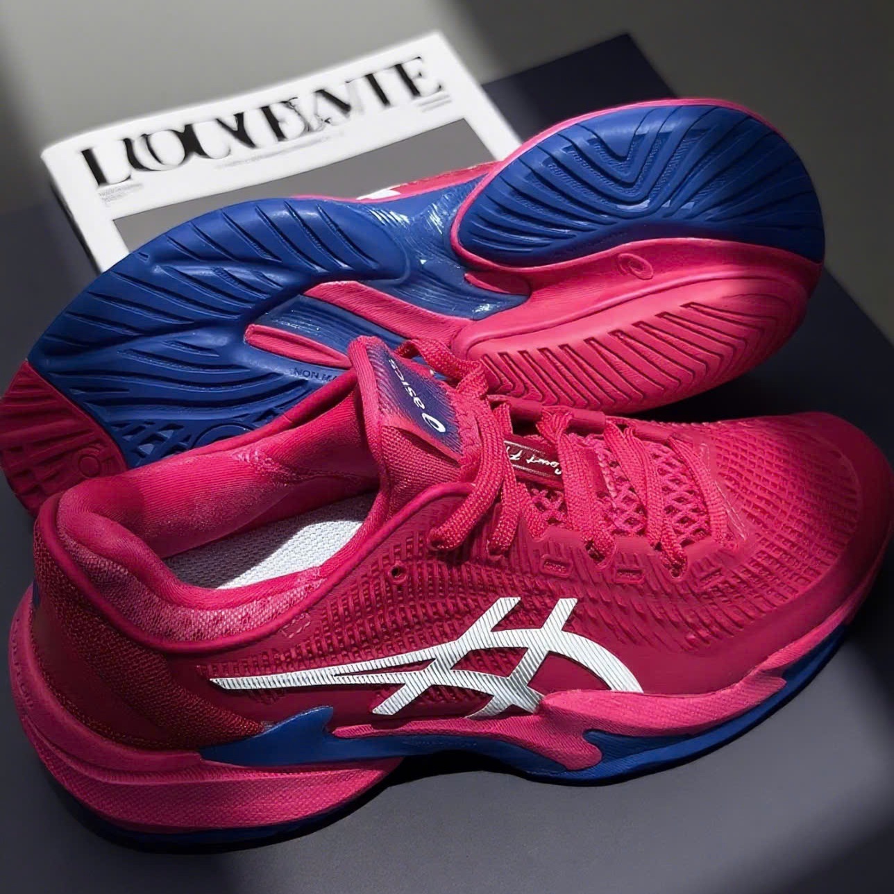 Alternative view of Giày Asics Court FF 3 'Bright Rose White' 1042A220-700