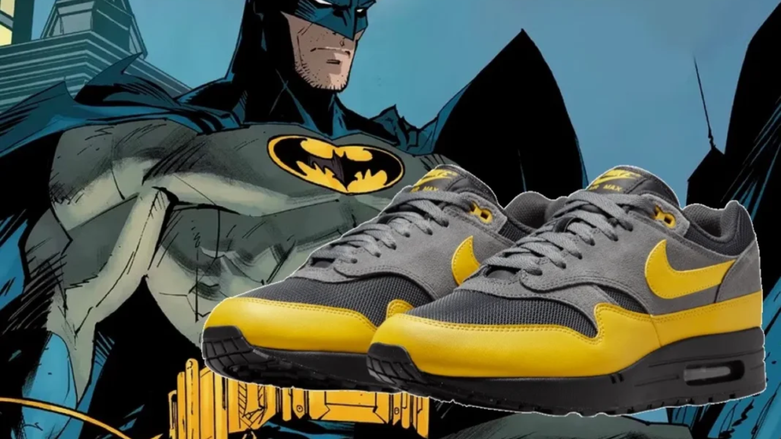Hinh anh 1: Air Max 1 “Batman” – Phoi mau dinh cao khien fan DC phat cuong