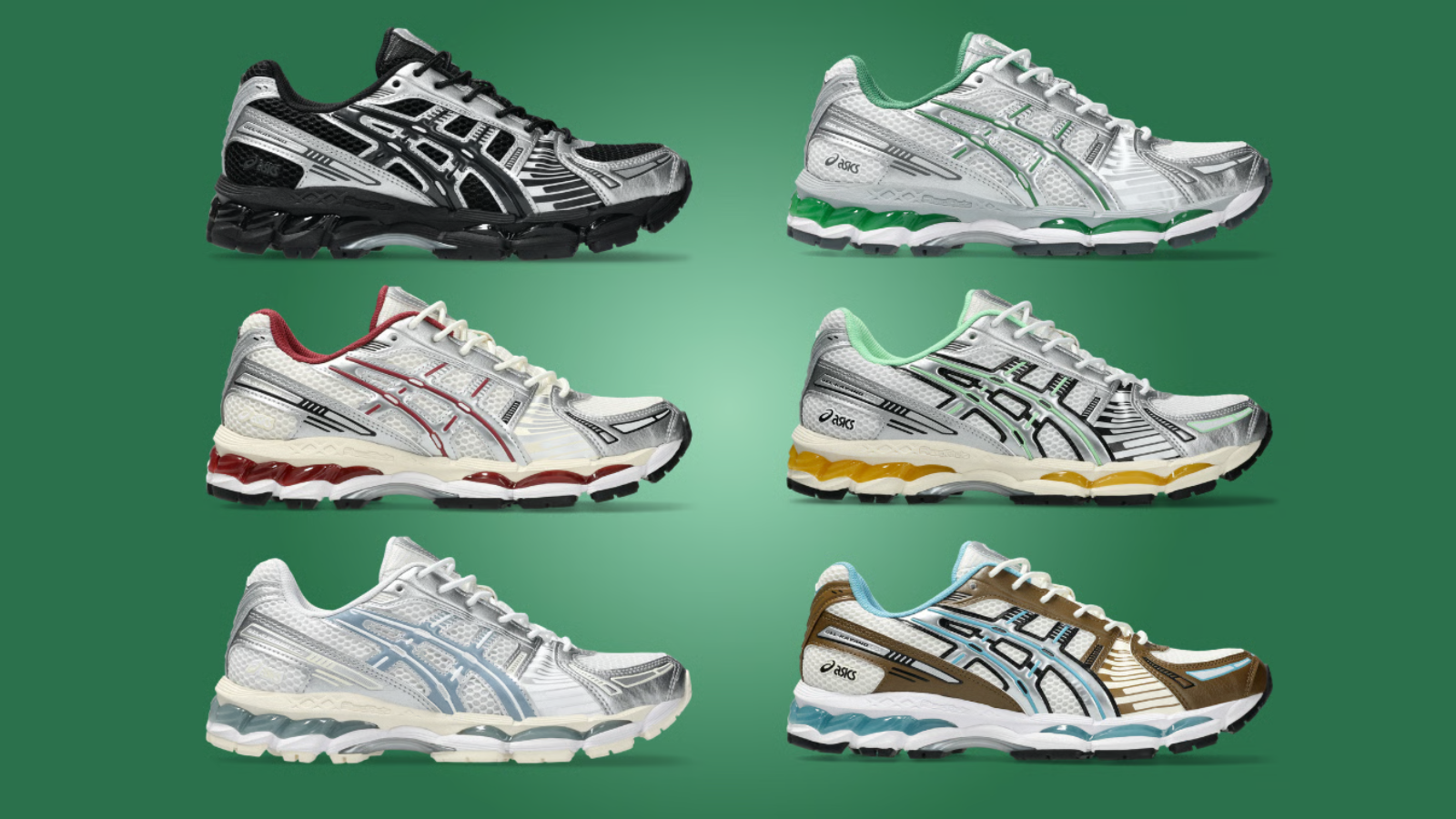 Hinh anh 1: Bo suu tap giay ASICS Thu 2025 voi 6 phoi mau moi