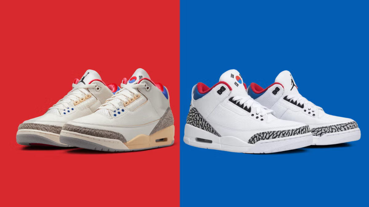 Air Jordan 3 ‘Seoul’ 2025 va 2018 cung cac chi tiet thiet ke