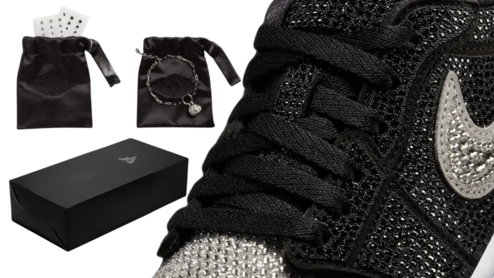 Hinh anh 8: Hinh anh Swarovski x Air Jordan 1 Low OG Stealth voi pha le lap lanh