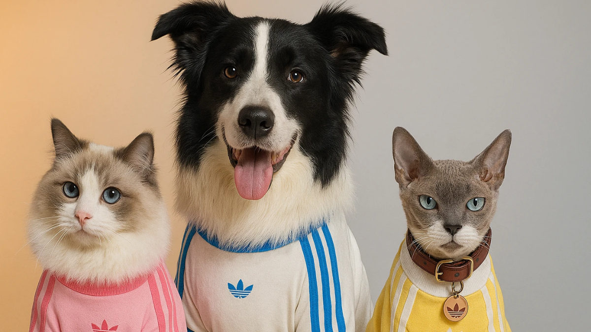 Hinh anh bo suu tap adidas Originals Pet Collection 2025 cho thu cung