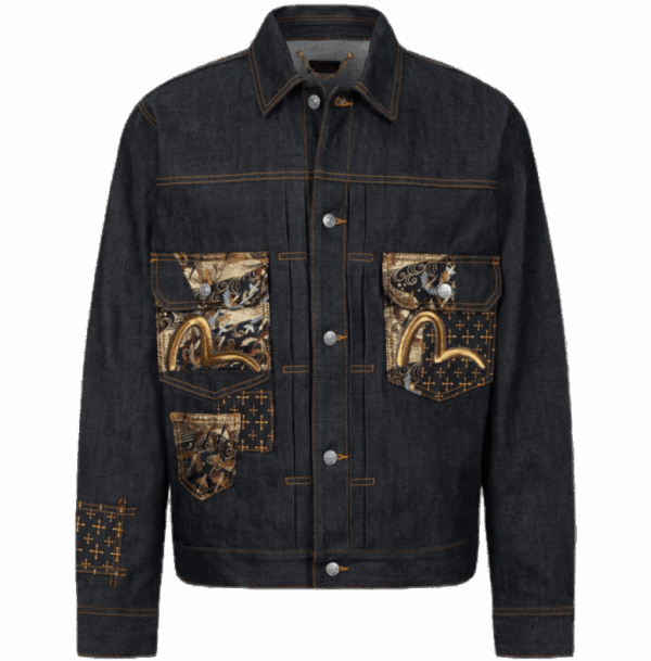 Ao Evisu Denim Jackets 'Black' 2ESHTM4DJ7001RXDP