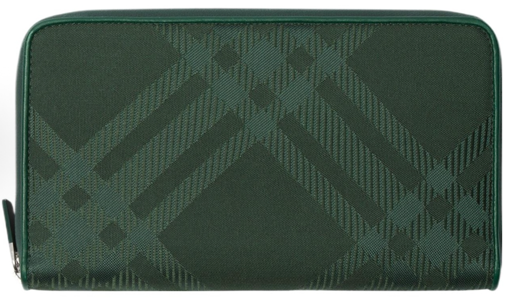 Vi Burberry Check Long Wallet 'Green' 80807381