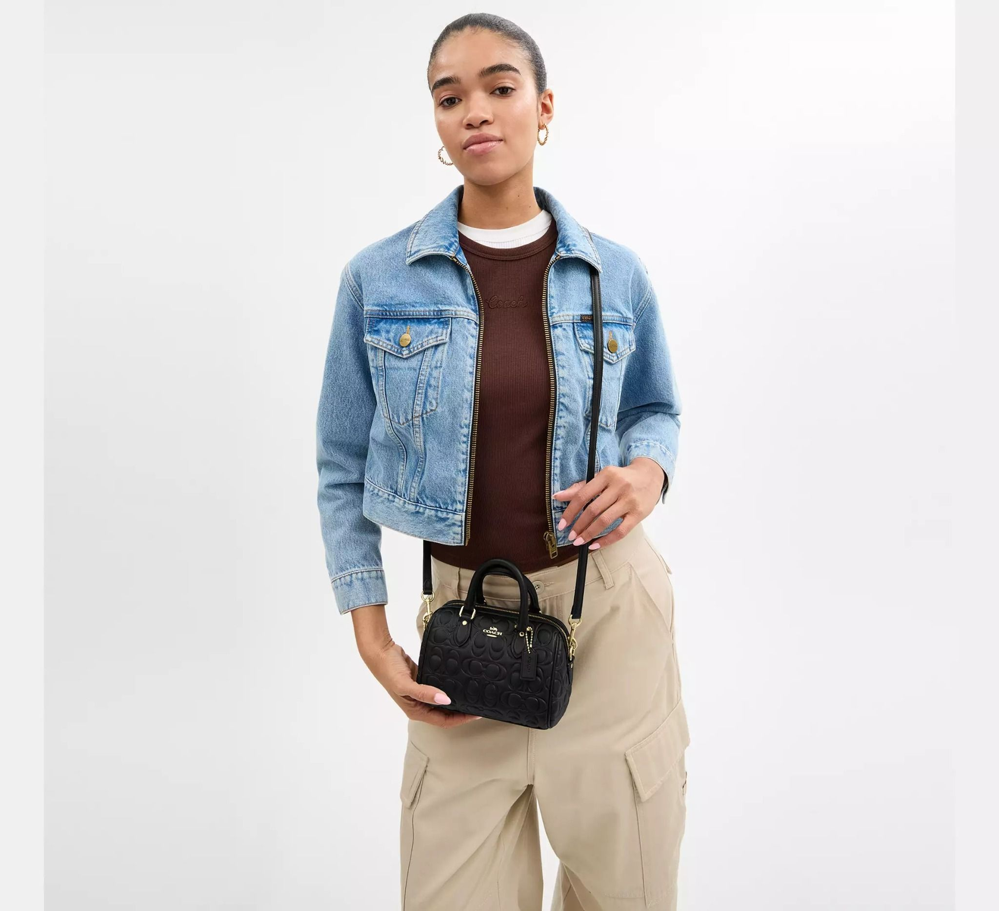 Alternative view of Túi Coach Mini Rowan Crossbody 'Black' CY743-IMBLK