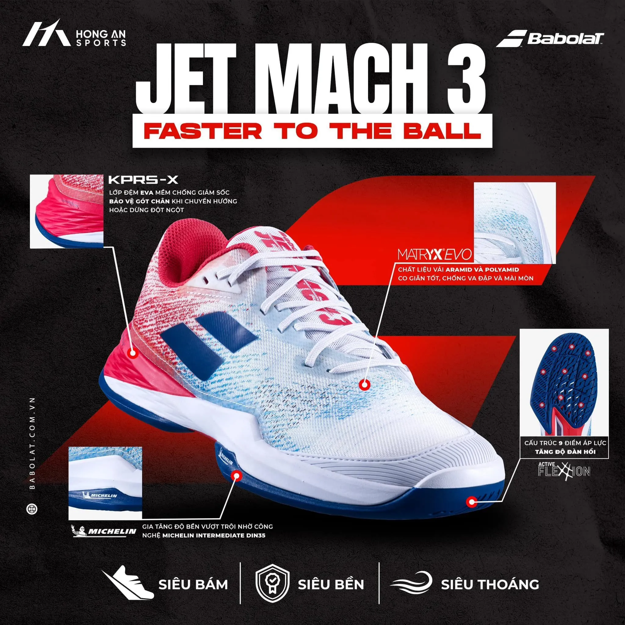 Babolat Jet Mach chính hãng, giá tốt, mới nhất 2026