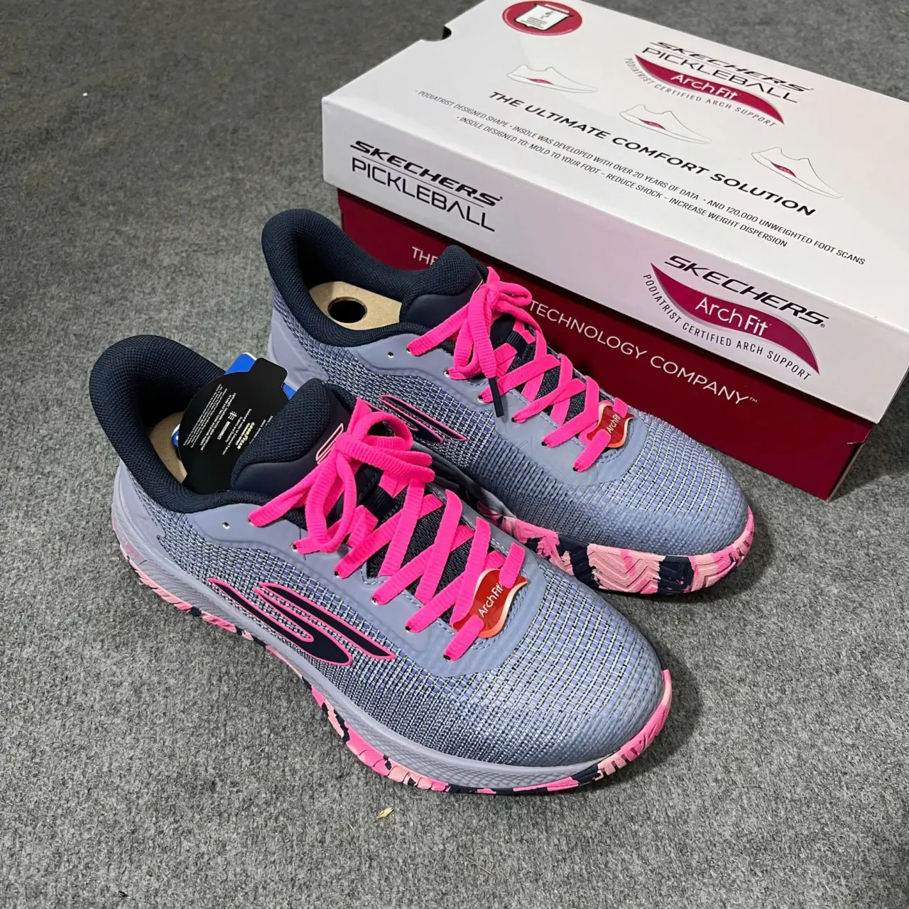 Giày Skechers Viper Court Pro 2.0 'Grey Lavander' 172109-GYLV - Ảnh 4