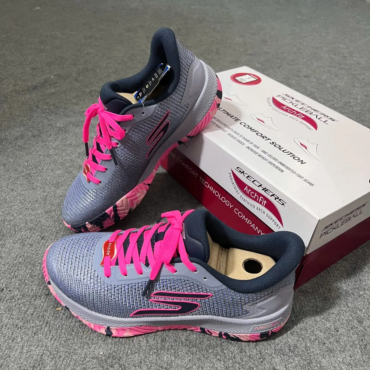 Giày Skechers Viper Court Pro 2.0 'Grey Lavander' 172109-GYLV - Ảnh 3