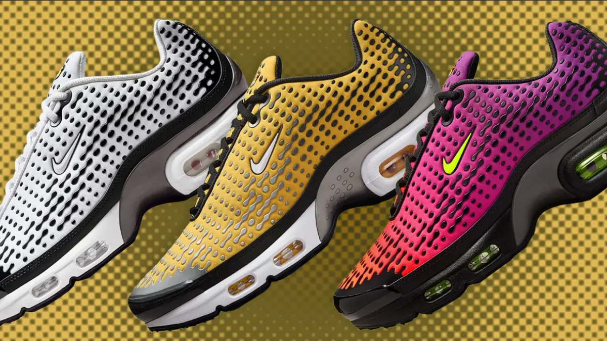 Nike Air Max Plus VII nam 2025 voi ba phoi mau moi Varsity Maize, White/Black va Dusk