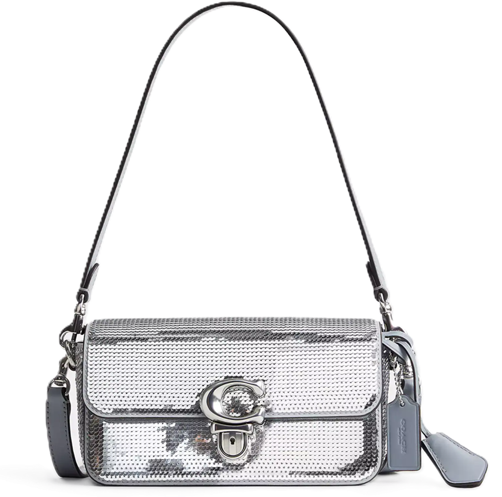 Túi Coach Studio Baguette Bag Sequins 'Silver' CM428-LHSLV