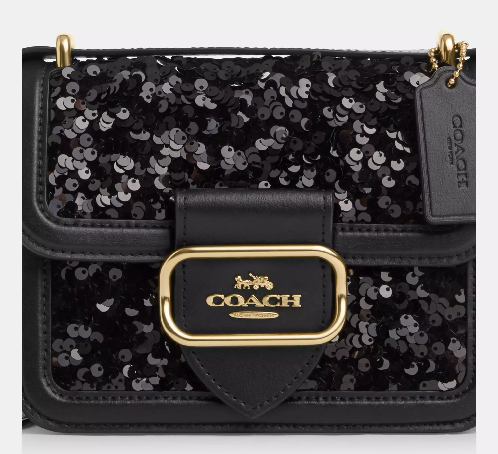 Alternative view of Túi Coach Morgan Square Crossbody 'Black' CO922-IMBLK