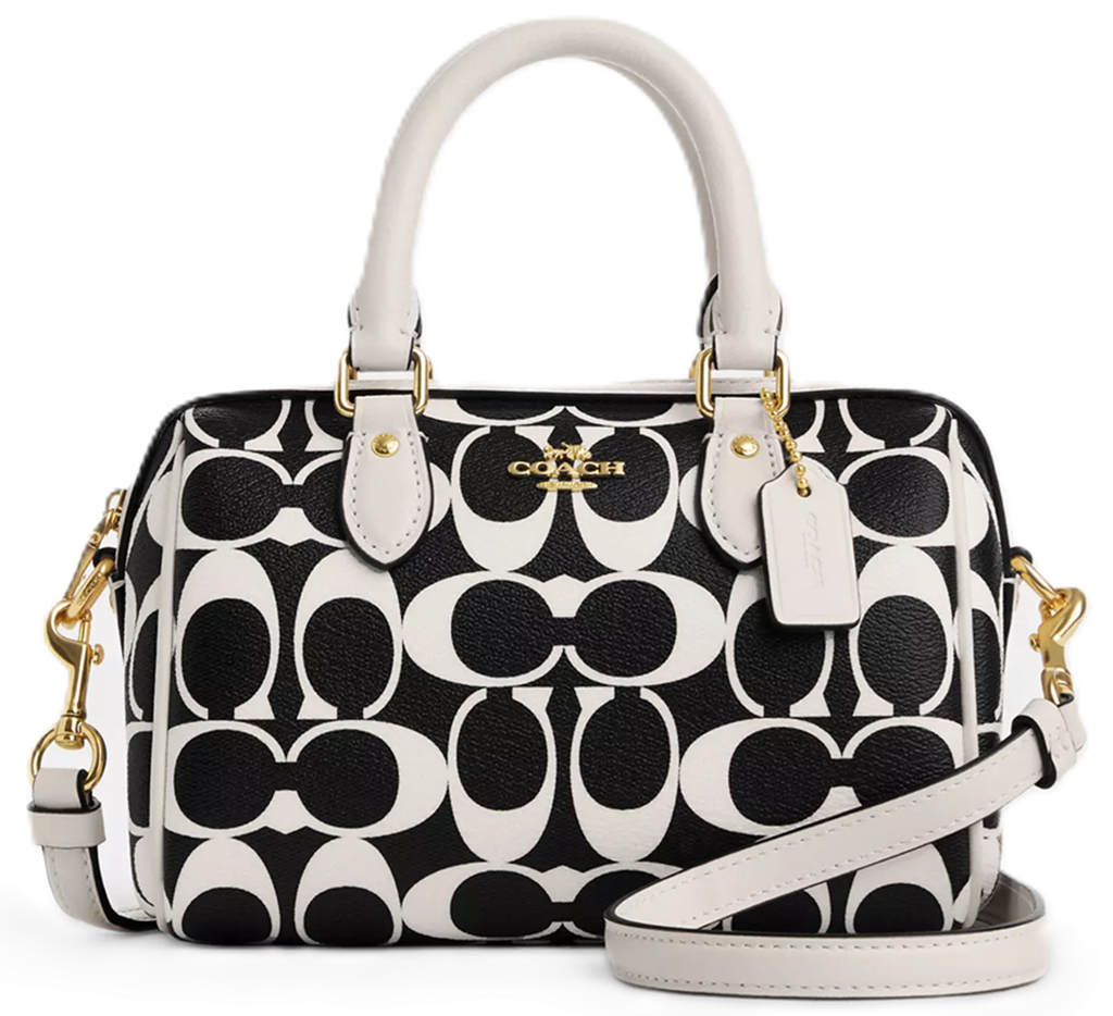 Túi Coach Mini Rowan Signature Canvas 'Black' CO960-IMA47