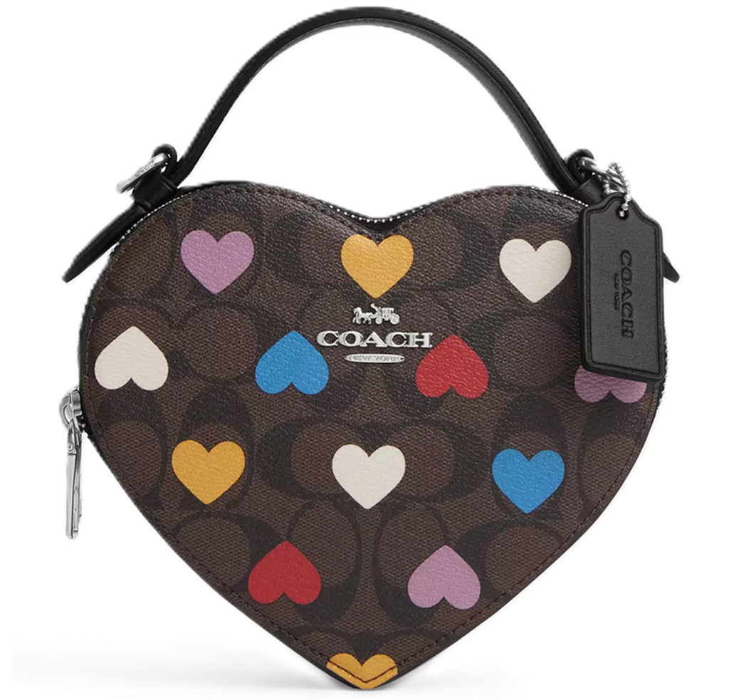 Túi Coach Heart Signature Canvas Print 'Black' CP022-SVN2R