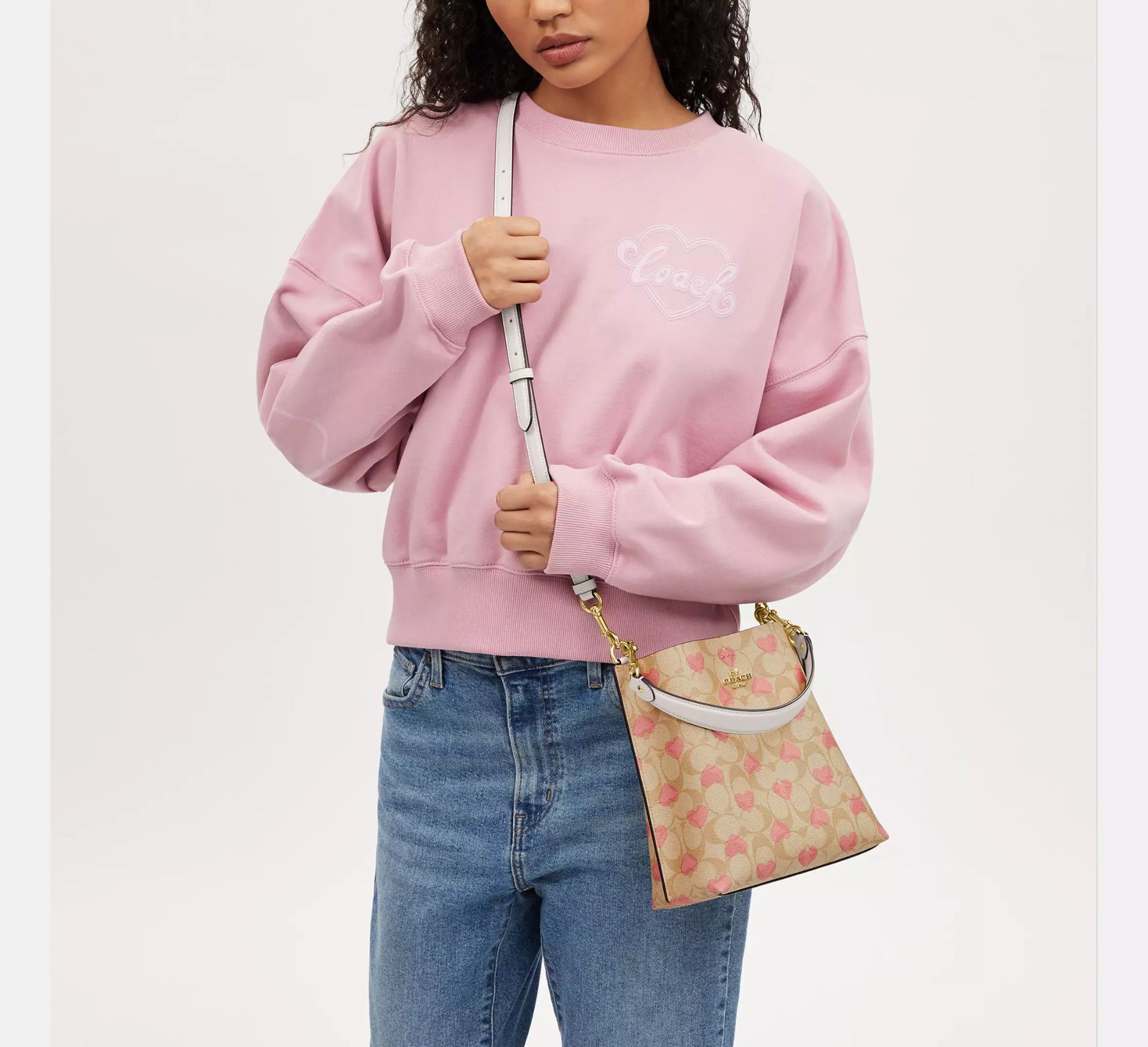 Alternative view of Túi Coach Mollie Bucket 22 Signature Canvas 'Light Khaki' CP056-IMOTV