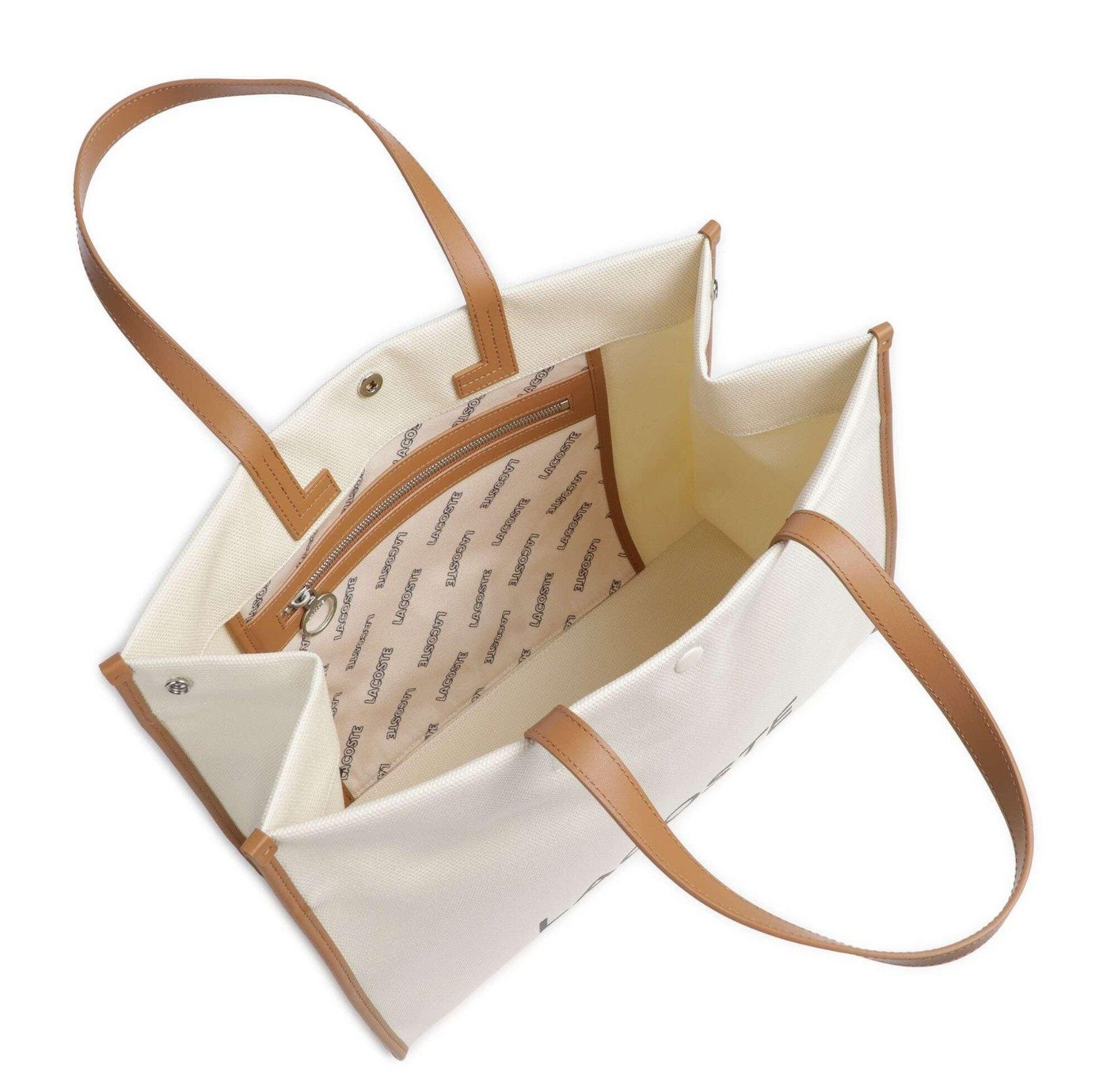 Túi Lacoste Heritage Tote Bag 'Ivory' SKU: NU4342TDK02 - Ảnh 6