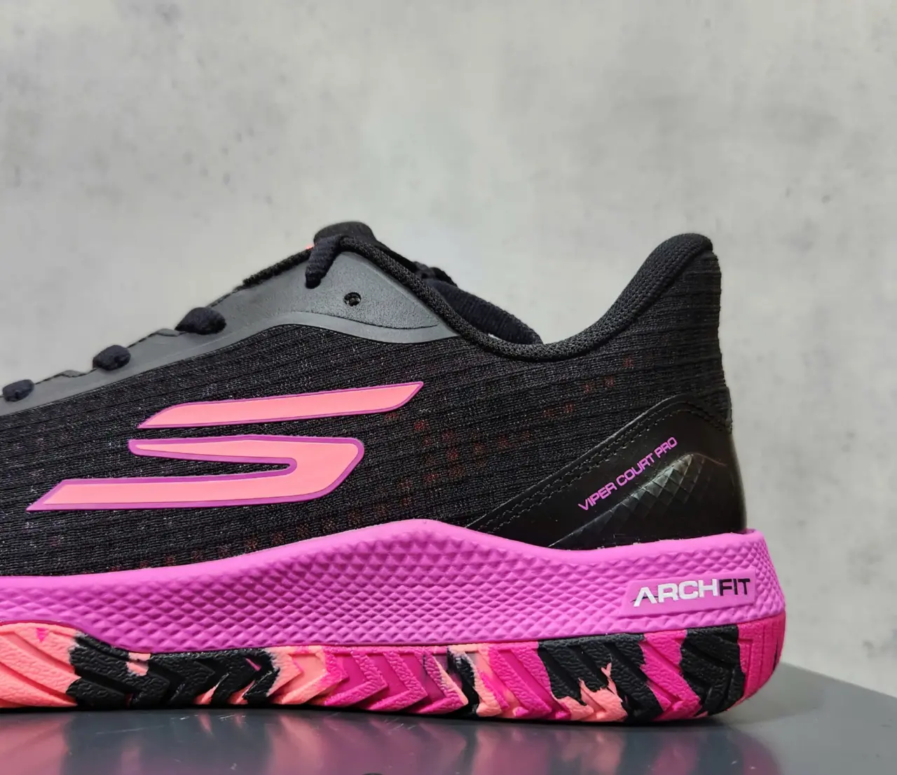 Giày Skechers Viper Court Pro 'Black Pink' 246069-BKHP - Ảnh 4