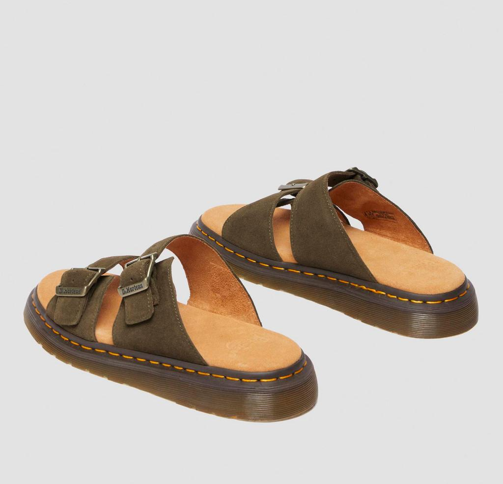 Alternative view of Dép Dr. Martens Josef Suede Slide Sandals ‘Olive’ 41083300