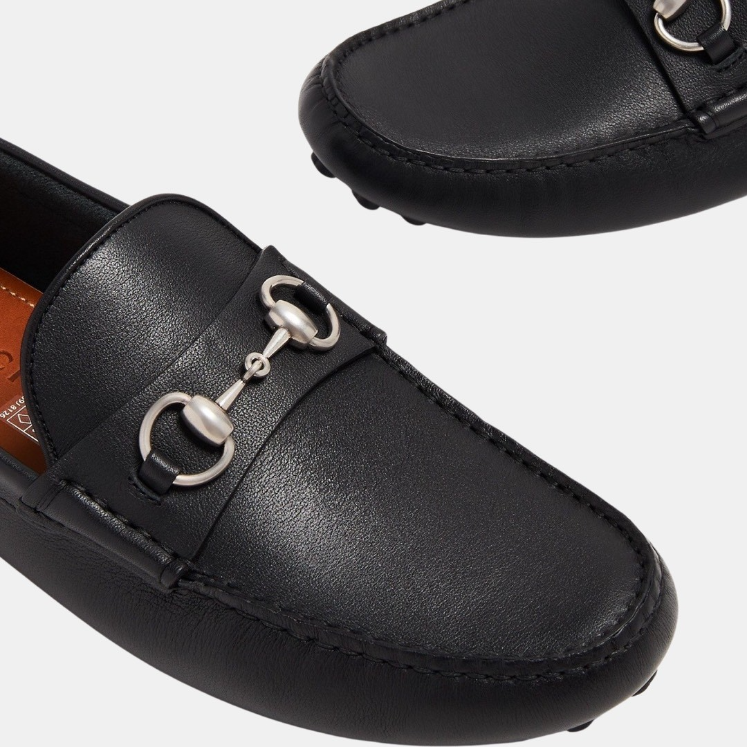 Alternative view of Giày Gucci Driver With Horsebit Loafers 'Black' 765859-1XH00-1000