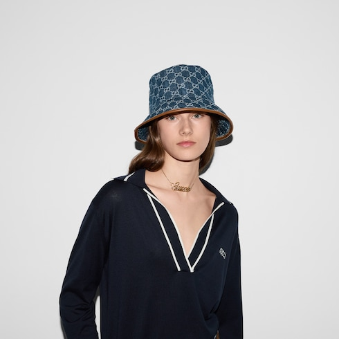 Alternative view of Mũ Gucci GG Denim Bucket Hat 'Denim' 816543-3HA7U-4265