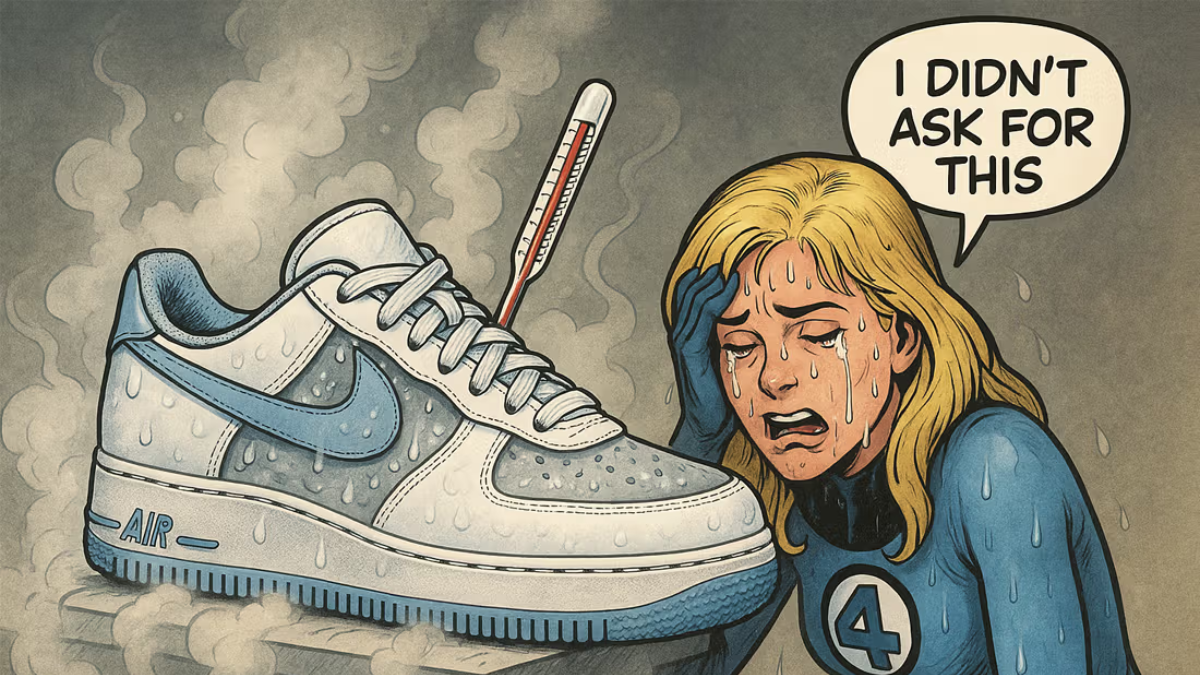 Giay sneaker trong suot khien chan bi hap hoi va khong thoang mat