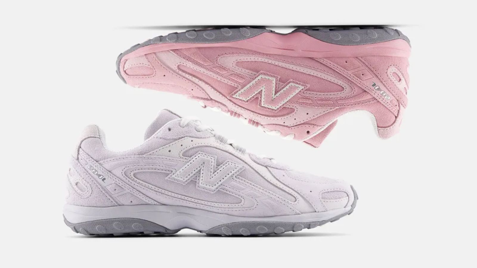 Hinh anh 2: Giay New Balance 204L mau 'Pink' va 'Lavender' tren nen pastel